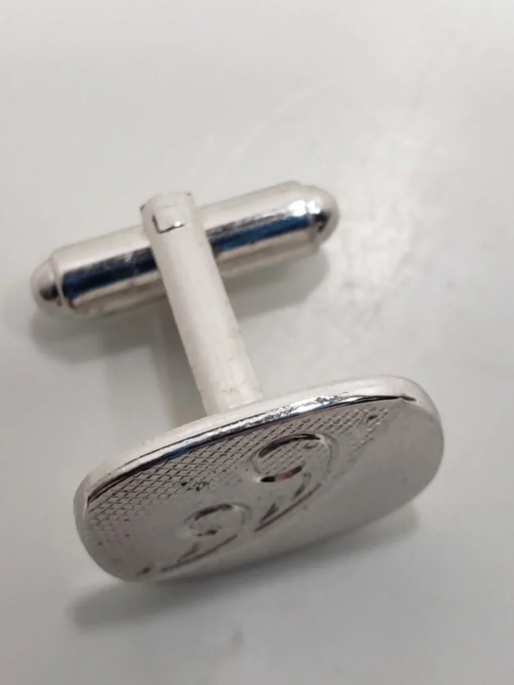 Vintage Silver Tone Swirl Engraved Cufflinks Formal Wedding Mens Jewelry